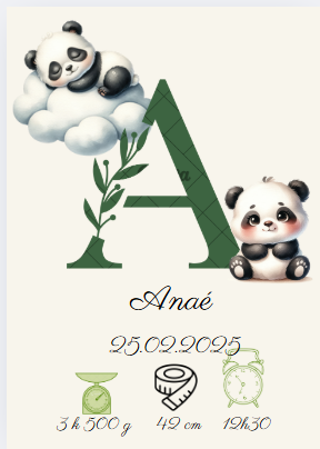 Affiche de naissance