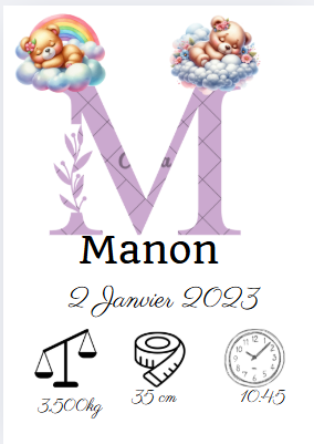 Affiche de naissance