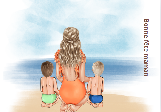 maman a la plage