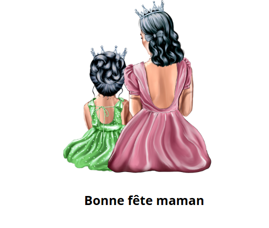 maman et sa fille en princesse