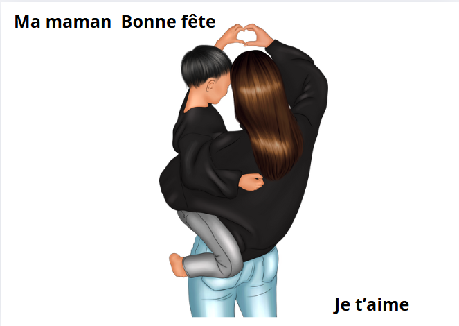 maman enfant coeur