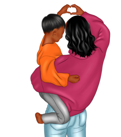 maman enfant coeur