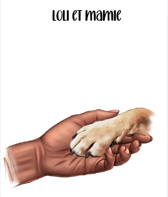 main de maman et patte de chien