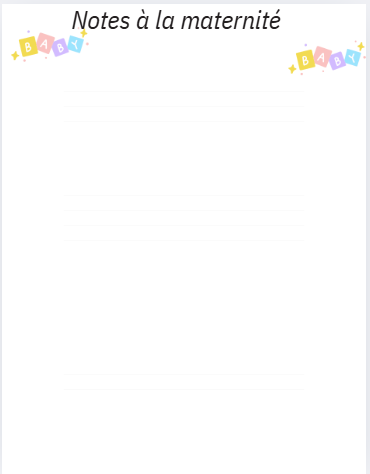 planner de grossesse numérique
