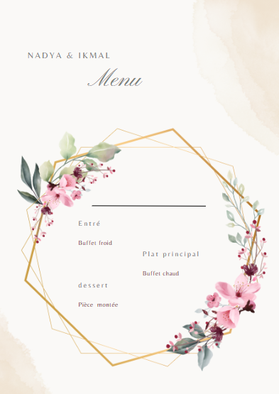 Menu mariage