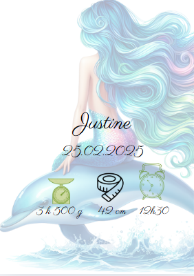 Affiche de naissance sirène