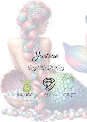 Affiche de naissance sirène