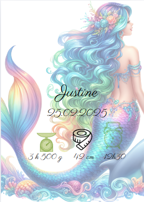 Affiche de naissance sirène