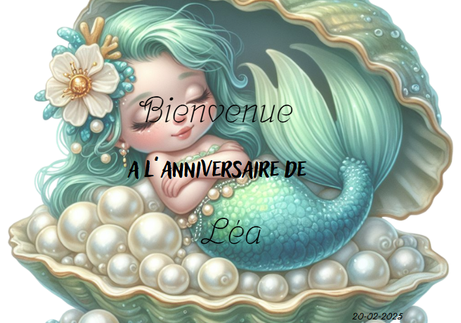 Affiche bienvenue a mon anniversaire sirène