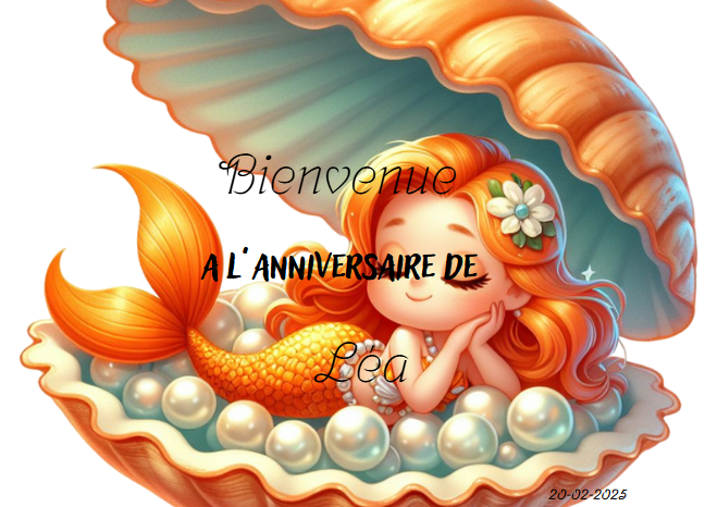 Affiche bienvenue a mon anniversaire sirène