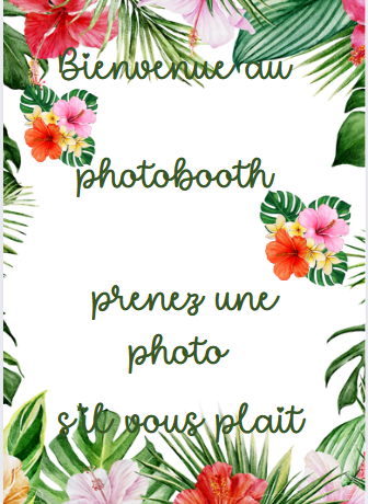 Affiche Photobooth tropical