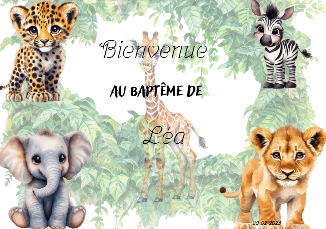 affiche de bienvenue jungle