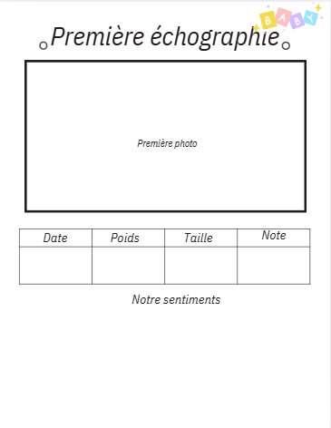 planner de grossesse numérique
