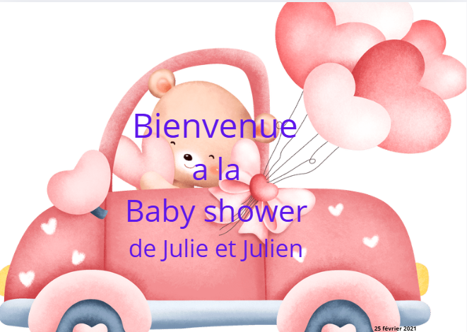 Affiche personnalisée baby shower