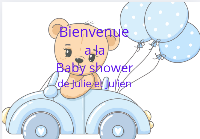 Affiche personnalisée baby shower