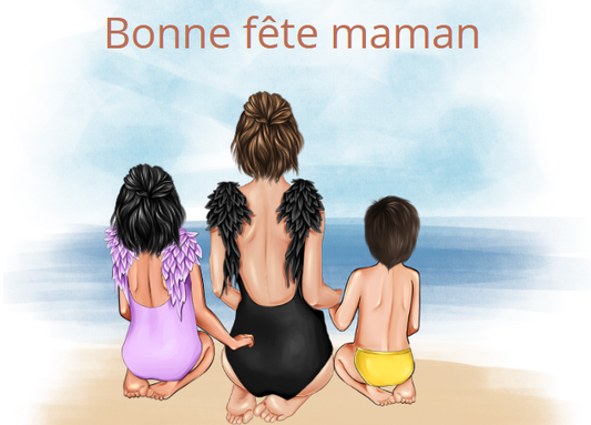 maman   a la plage