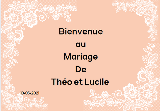 Affiche de bienvenue  bohème chic