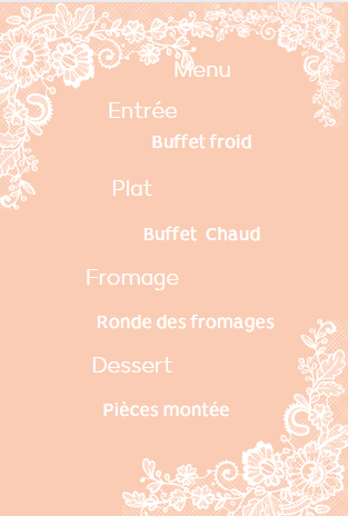 menu bohème chic