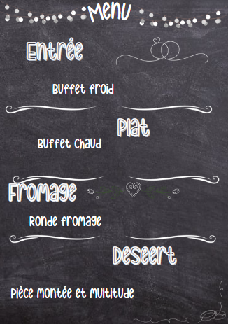 menu ardoise