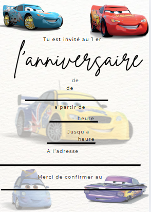 Invitation anniversaire cards