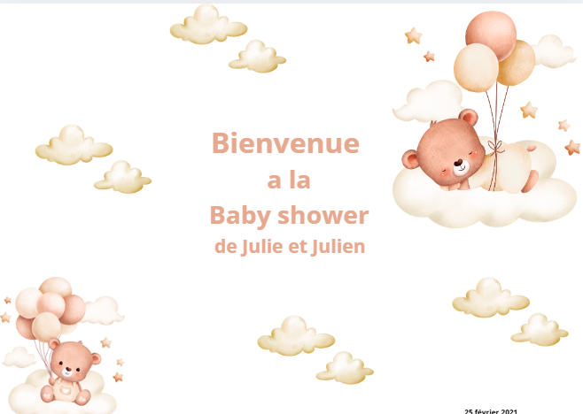 Affiche baby  shower