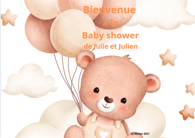 Affiche baby shower