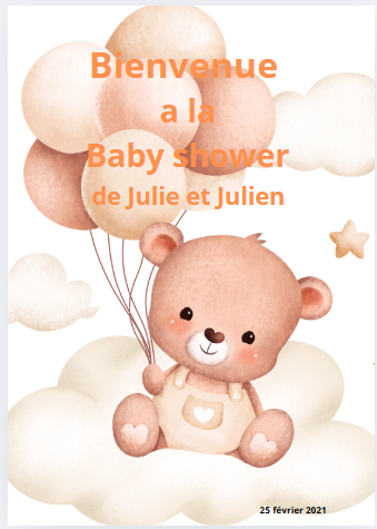 Affiche baby shower