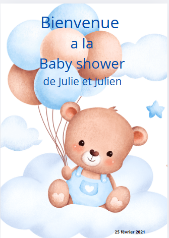 Affiche personnalisé baby shower