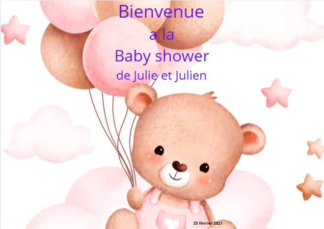 Affiche personnalisé baby shower