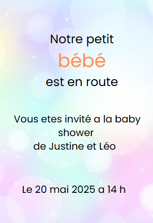 faire part baby shower aquarelle