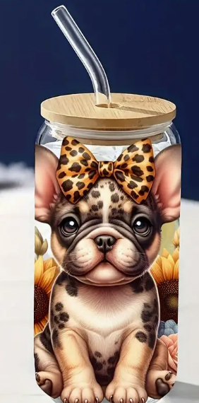 verre bubble tea chien