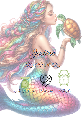 Affiche de naissance sirène