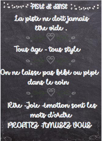 règle de la piste de danse