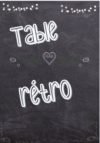 Marque  table   rétro