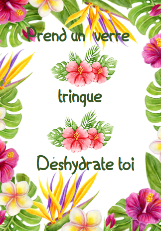 Affiche cocktail tropical