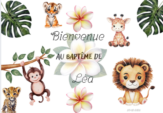 affiche de bienvenue jungle