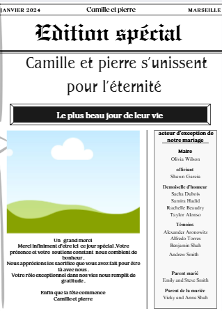 Gazette mariés