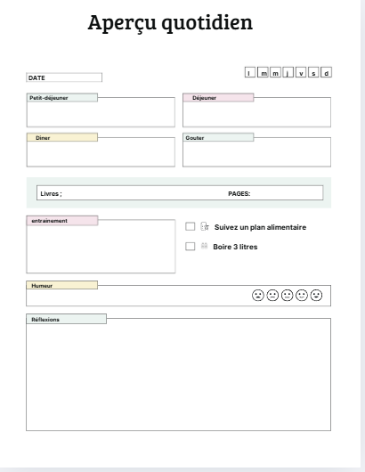 Planificateur  journalier