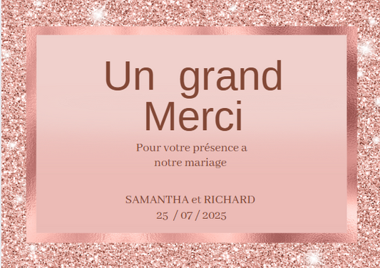 remercîment  rose gold